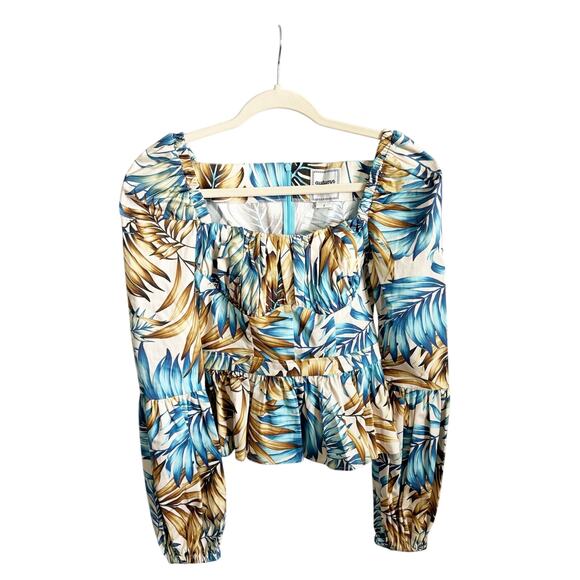 Autumn Adeigbo Catira Blouse 2 Blue NEW - Picture 2 of 6